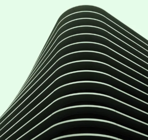 Curved building facade